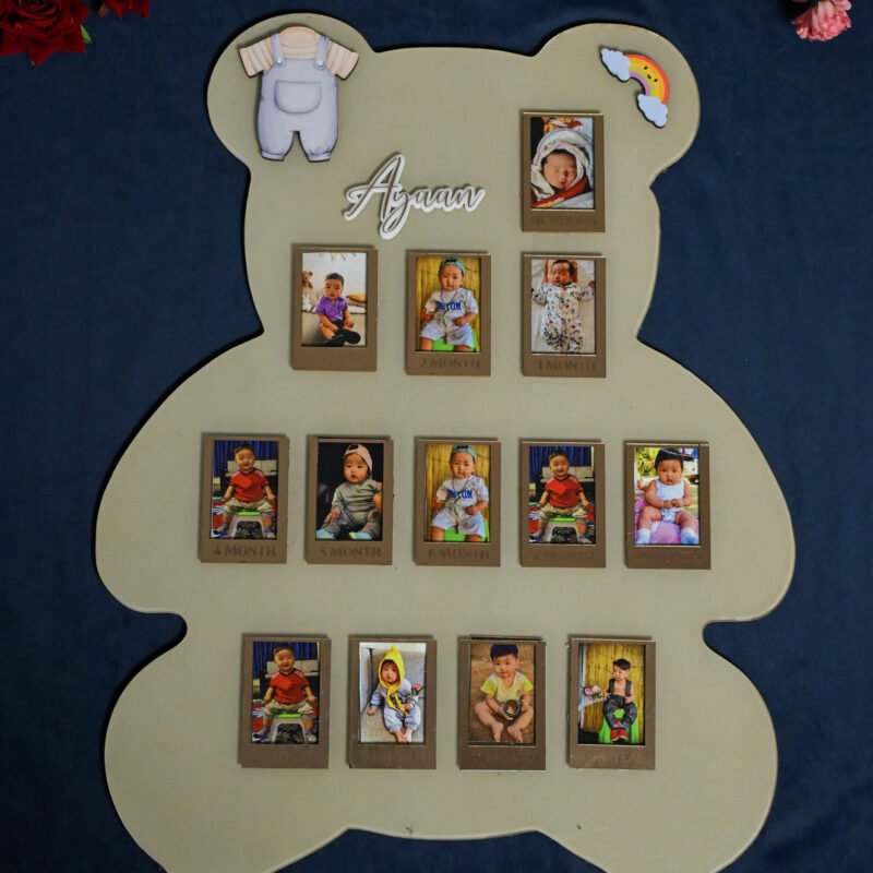 Baby Photo Board-Teddy  Shape